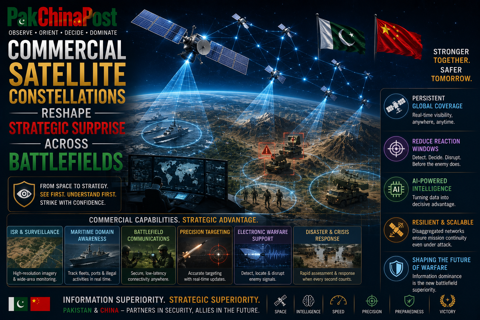 Commercial satellite constellations reshape strategic surprise across battlefields